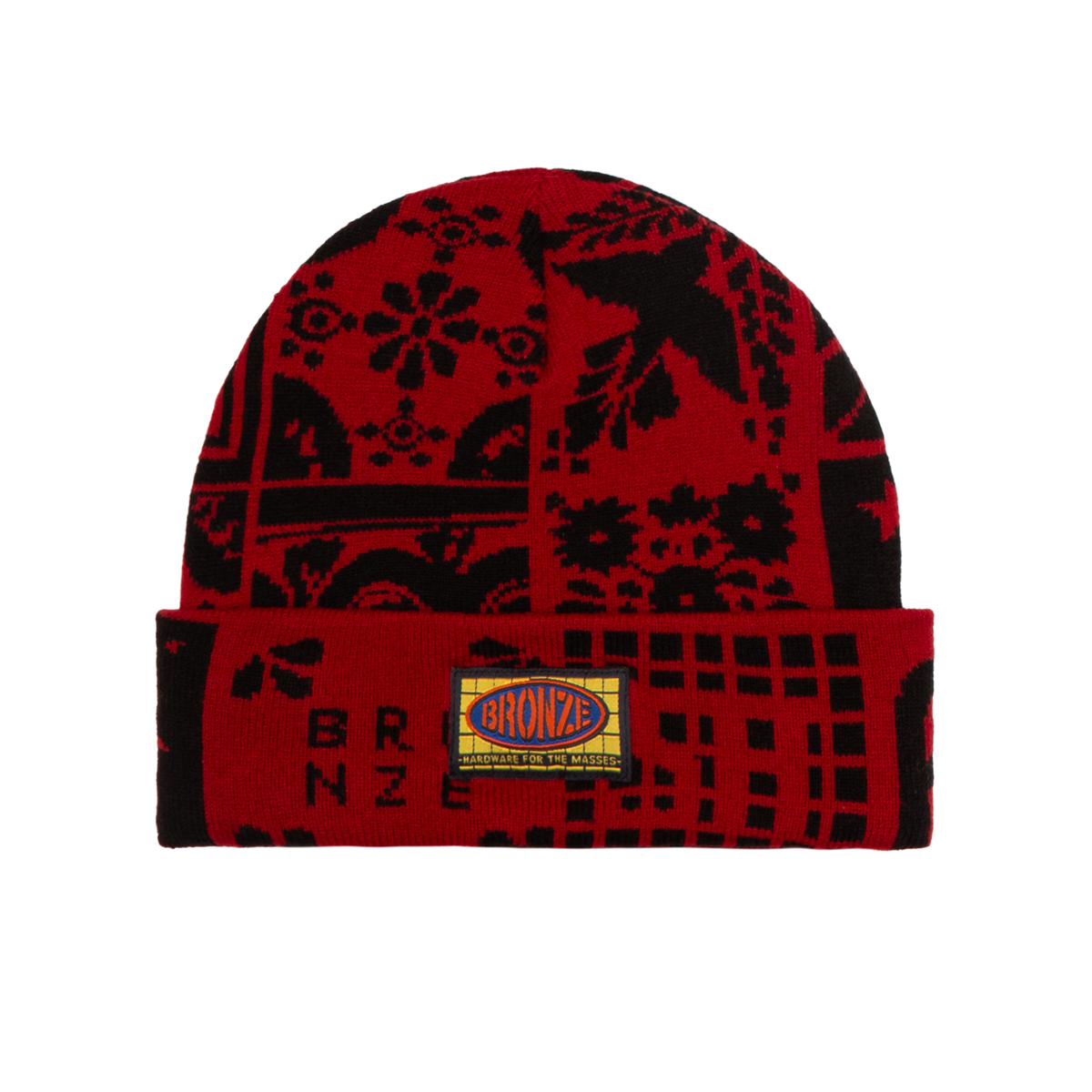 Bronze 56k Azulejo Beanie - Red/Black