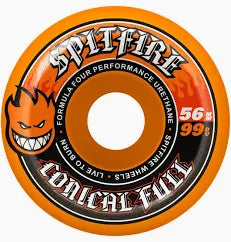 Spitfire F4 99D Conical Full Orange Wheels - (56mm)