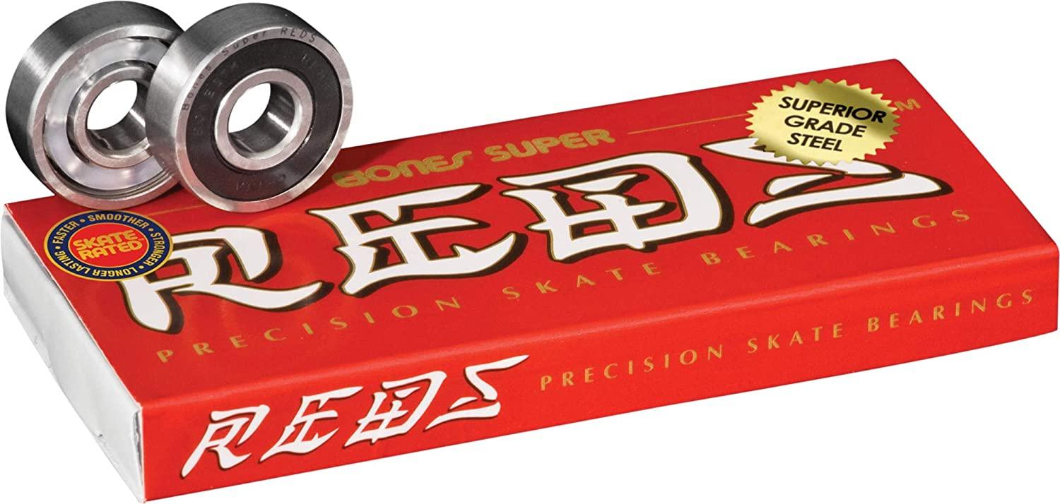 Bones Super Reds Skateboarding Bearings 8 Pack