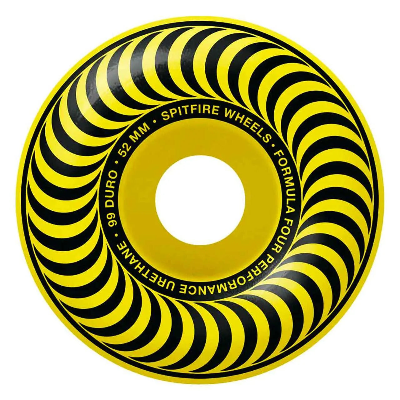 Spitfire Formula Four Chroma Classic Yellow 99D Wheels - 52MM